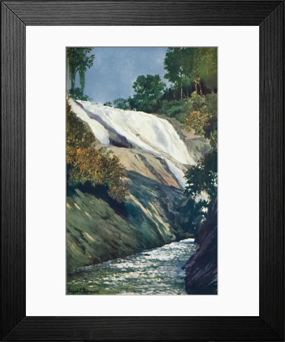 Framed Print : A Cascade at Tijuca, Rio, 1914 Framed Print : A Cascade at Tijuca, Rio, 1914