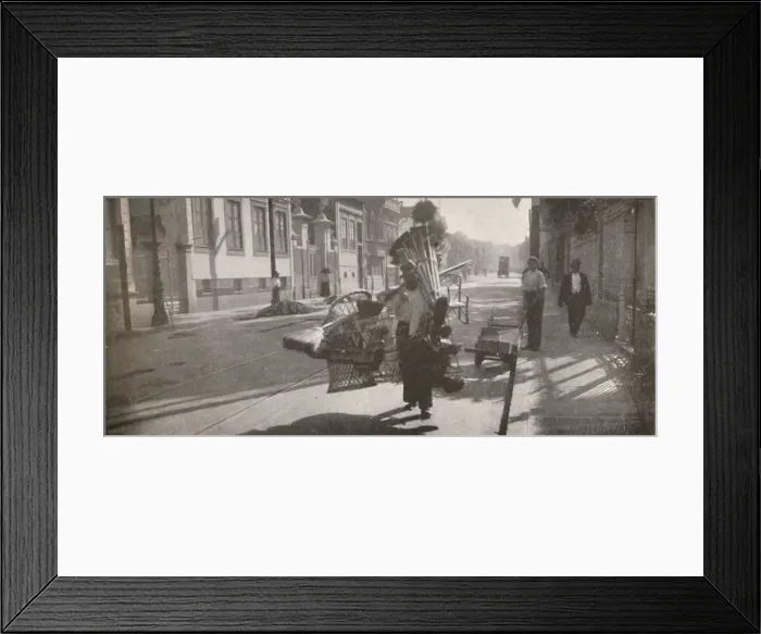 Framed Print : The wicker-work vendor, 1914