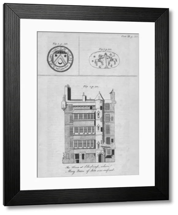 Framed Print : The House at Edinburgh, where Mary Queen of Scots was confined, c19th century Framed Print : The House at Edinburgh, where Mary Queen of Scots was confined, c19th century