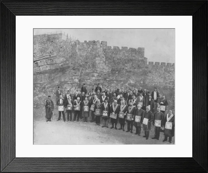 Framed Print : English Freemasons at Jerusalem, 1898. Artist: CN Tadros Framed Print : English Freemasons at Jerusalem, 1898. Artist: CN Tadros
