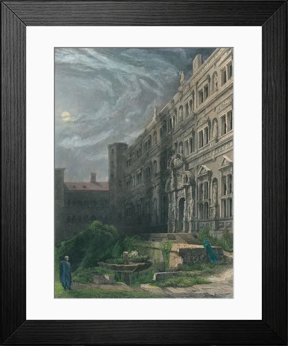 Framed Print : The Great Court of Heidelberg, 1834. Artist: Henry Winkles Framed Print : The Great Court of Heidelberg, 1834. Artist: Henry Winkles