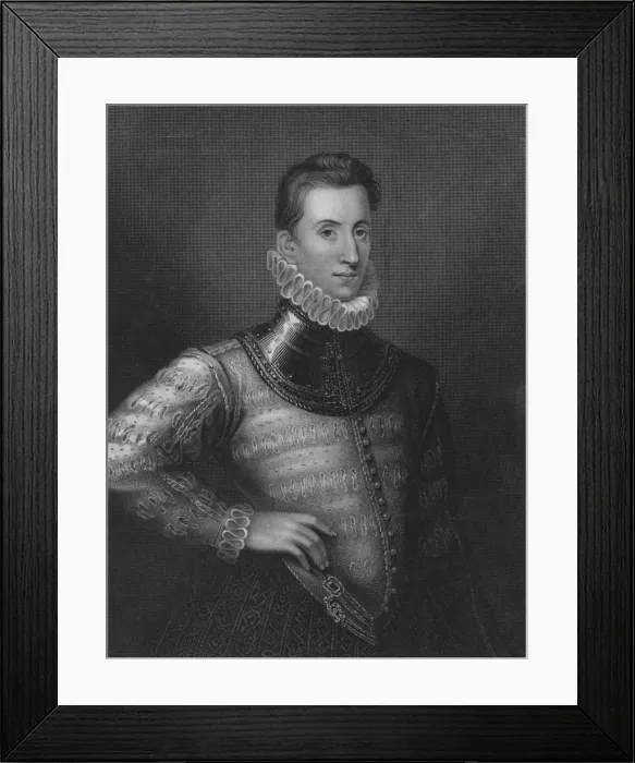 Framed Print : Sir Philip Sidney, 1838. Artist: Henry Robinson Framed Print : Sir Philip Sidney, 1838. Artist: Henry Robinson