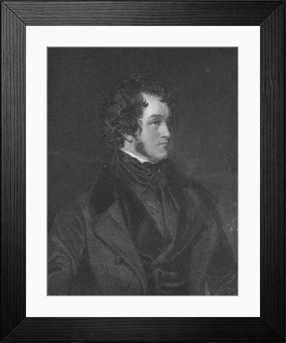 Framed Print : Mr. Harrison Ainsworth, c1840. Artist: WC Edwards Framed Print : Mr. Harrison Ainsworth, c1840. Artist: WC Edwards