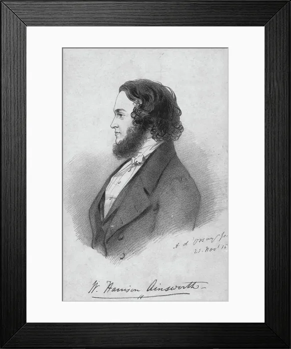 Framed Print : Mr. Harrison Ainsworth, c1840. Artist: Alfred d Orsay Framed Print : Mr. Harrison Ainsworth, c1840. Artist: Alfred d Orsay