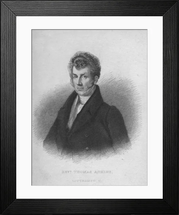 Framed Print : Reverend Thomas Adkins, c1830. Artist: Fenner, Sears & Co Framed Print : Reverend Thomas Adkins, c1830. Artist: Fenner, Sears & Co