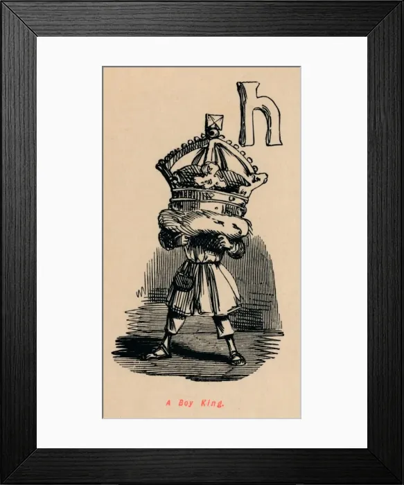 Framed Print : A Boy King. Artist: John Leech Framed Print : A Boy King. Artist: John Leech