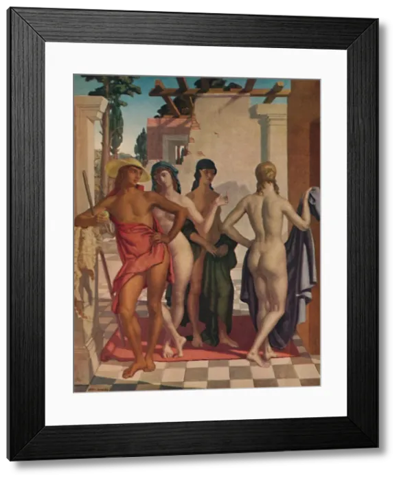 Framed Print : The Judgment of Paris, 1929, (1931). Artist: Harry Morley Framed Print : The Judgment of Paris, 1929, (1931). Artist: Harry Morley