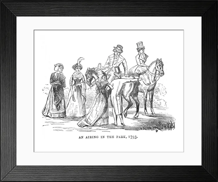 Framed Print : An Airing in the Park, 1793, c1870 Framed Print : An Airing in the Park, 1793, c1870