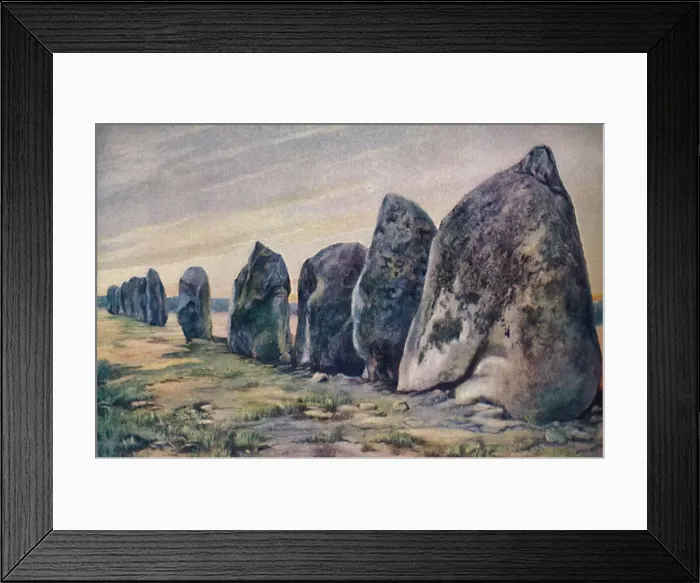 Framed Print : Alinements near Carnac, Brittany, France, c1920 Framed Print : Alinements near Carnac, Brittany, France, c1920