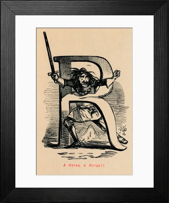 Framed Print : A Horse, a Horse! !. Artist: John Leech
