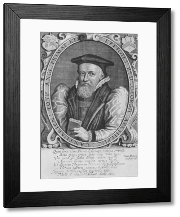 Framed Print : Effigies R. Mi D. Ni Georgii Archiepisc: Cantuarien: Toti Angl: Primat: Etc, 1616. Artist: Simon de Passe Framed Print : Effigies R. Mi D. Ni Georgii Archiepisc: Cantuarien: Toti Angl: Primat: Etc, 1616. Artist: Simon de Passe