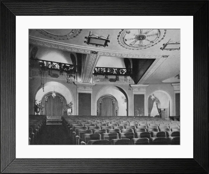 Framed Print : View of box and orchestra foyers from the stage, Regent Theatre, Brighton, Sussex, 1922 Framed Print : View of box and orchestra foyers from the stage, Regent Theatre, Brighton, Sussex, 1922