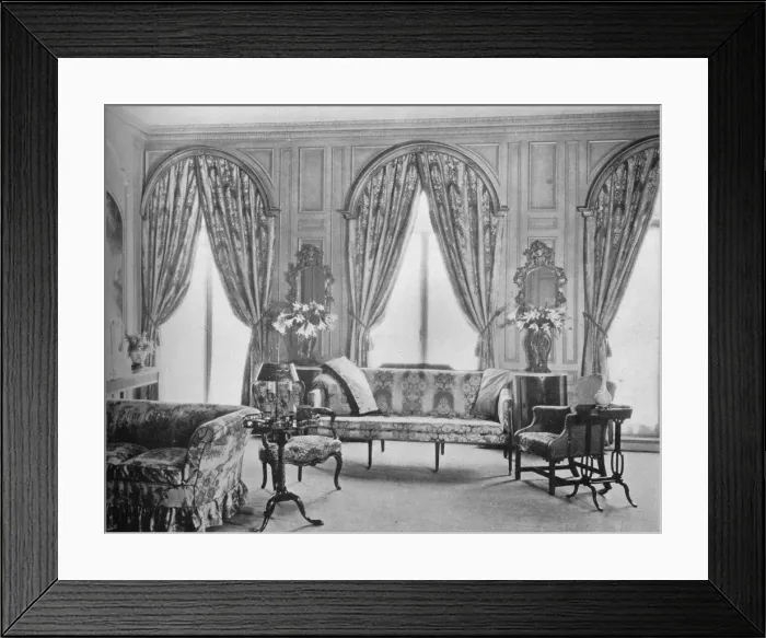 Framed Print : Front end of the drawing room, house of Charles H Sabin, New York, 1922 Framed Print : Front end of the drawing room, house of Charles H Sabin, New York, 1922