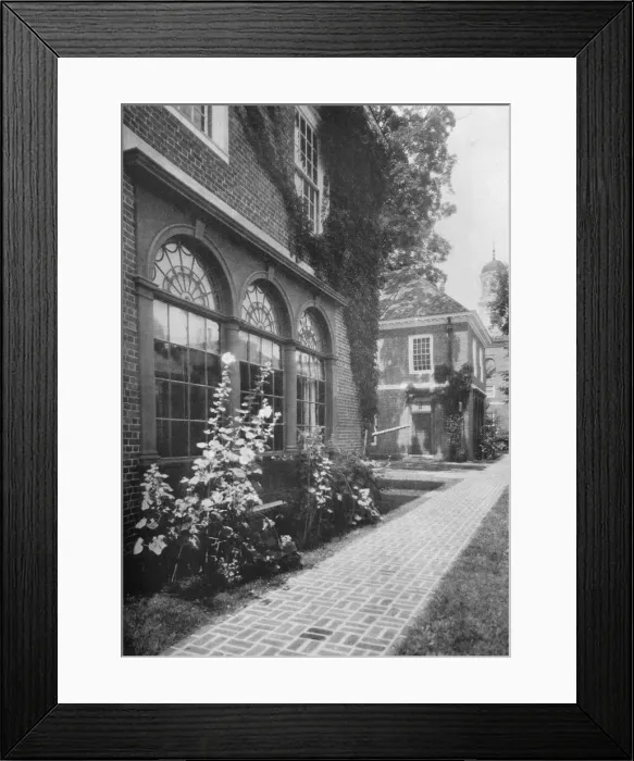 Framed Print : Detail of front, Peterborough Historical Society Building, Peterborough, New Hampshire, 1922 Framed Print : Detail of front, Peterborough Historical Society Building, Peterborough, New Hampshire, 1922