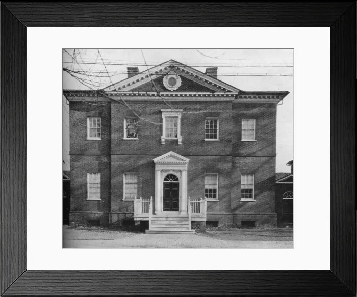 Framed Print : Central pavilion, street front of Harwood House, Annapolis, Maryland, 1922 Framed Print : Central pavilion, street front of Harwood House, Annapolis, Maryland, 1922