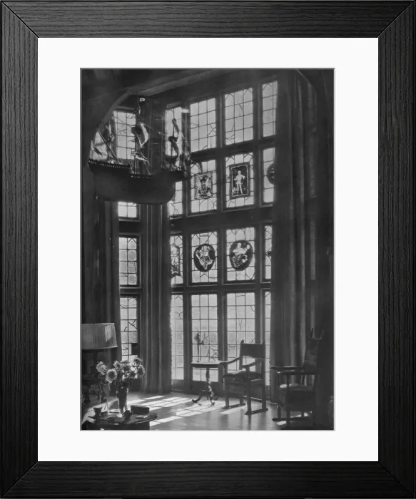 Framed Print : Lving room bay window, house of William Clarkson Van Antwerp, Burlingame, California, 1922 Framed Print : Lving room bay window, house of William Clarkson Van Antwerp, Burlingame, California, 1922