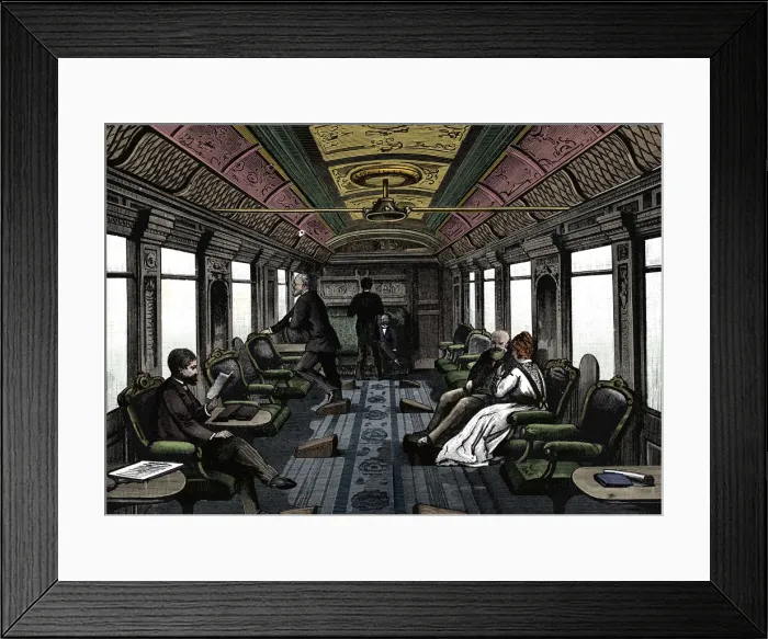 Framed Print : Saloon car on the Orient Express, c1895 Framed Print : Saloon car on the Orient Express, c1895