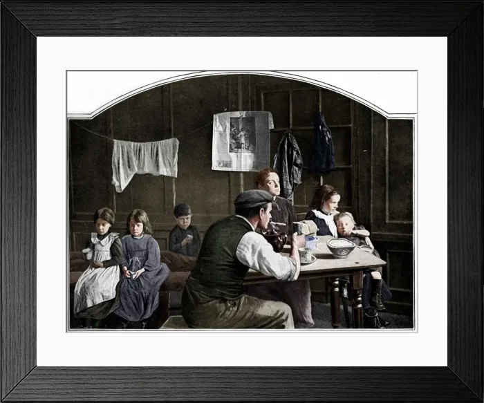 Framed Print : Old room in Slumland, London, c1900 (1901) Framed Print : Old room in Slumland, London, c1900 (1901)
