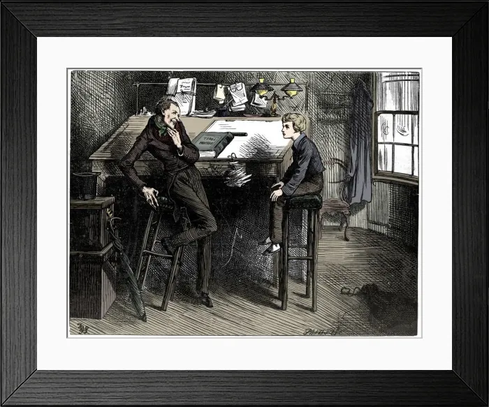 Framed Print : David Copperfield and Uriah Heep, 1912. Artist: Frederick Barnard Framed Print : David Copperfield and Uriah Heep, 1912. Artist: Frederick Barnard