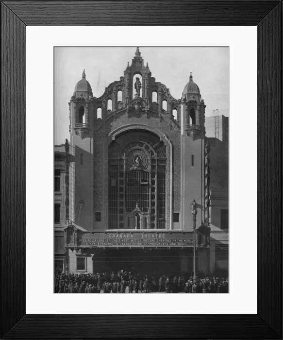 Framed Print : Granada Theatre, San Francisco, California, 1922 Framed Print : Granada Theatre, San Francisco, California, 1922