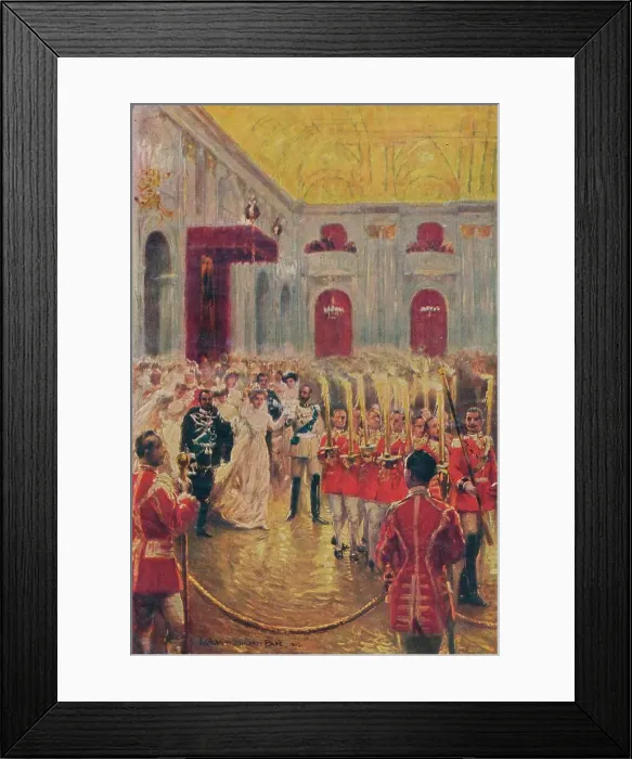 Framed Print : Bermahlung der Prinzessin Vittoria Luise mit dem Herzog Ernit August von Braunschweig, May 1913. Artist: William Gale Framed Print : Bermahlung der Prinzessin Vittoria Luise mit dem Herzog Ernit August von Braunschweig, May 1913. Artist: William Gale