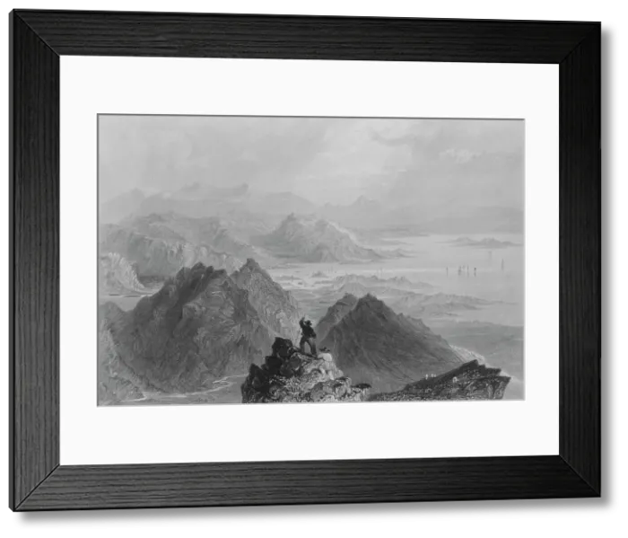 Framed Print : Scene from Sugar-loaf Mountain, c1840. Artist: James-Baylie Allen Framed Print : Scene from Sugar-loaf Mountain, c1840. Artist: James-Baylie Allen