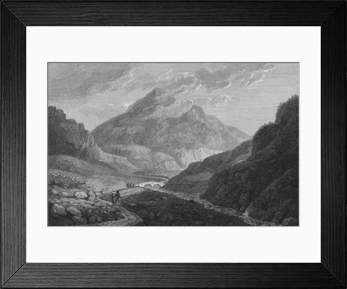 Framed Print : A View of Ben Eim, 1813. Artist: Samuel Middiman Framed Print : A View of Ben Eim, 1813. Artist: Samuel Middiman