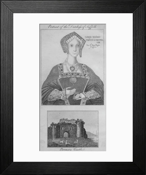 Framed Print : Portrait of the Duchess of Suffolk, Pevensey Castle, 1805 Framed Print : Portrait of the Duchess of Suffolk, Pevensey Castle, 1805