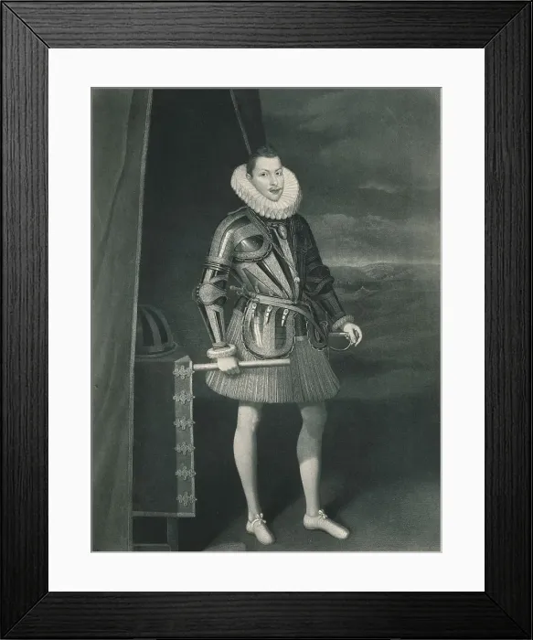 Framed Print : Philip III in armoir, 1605, (1904). Artist: Juan Pantoja de la Cruz Framed Print : Philip III in armoir, 1605, (1904). Artist: Juan Pantoja de la Cruz