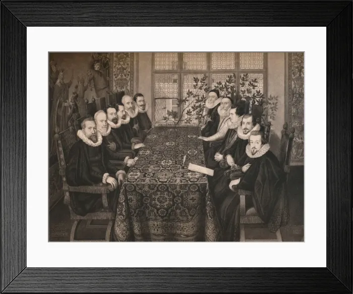 Framed Print : The Somerset House Conference, 1604, 1604, (1904) Framed Print : The Somerset House Conference, 1604, 1604, (1904)
