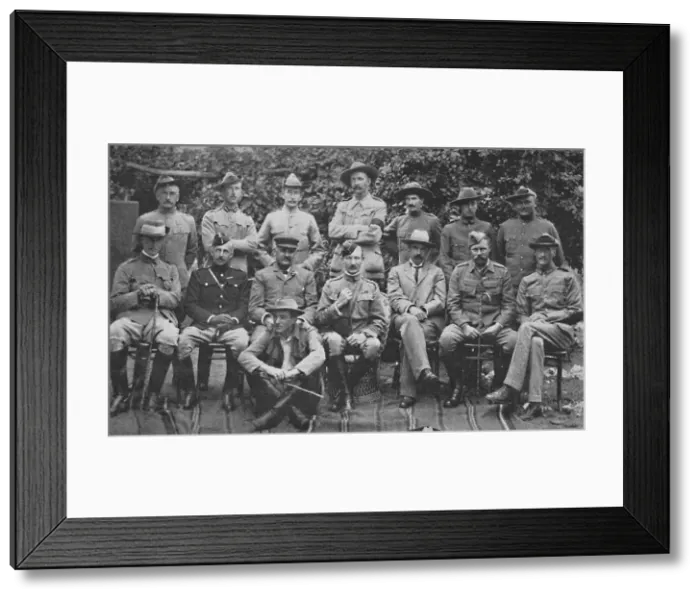 Framed Print : Major-General Baden-Powell and the Principal Men Who Helped Him to Defend Mafeking, 1900 Framed Print : Major-General Baden-Powell and the Principal Men Who Helped Him to Defend Mafeking, 1900