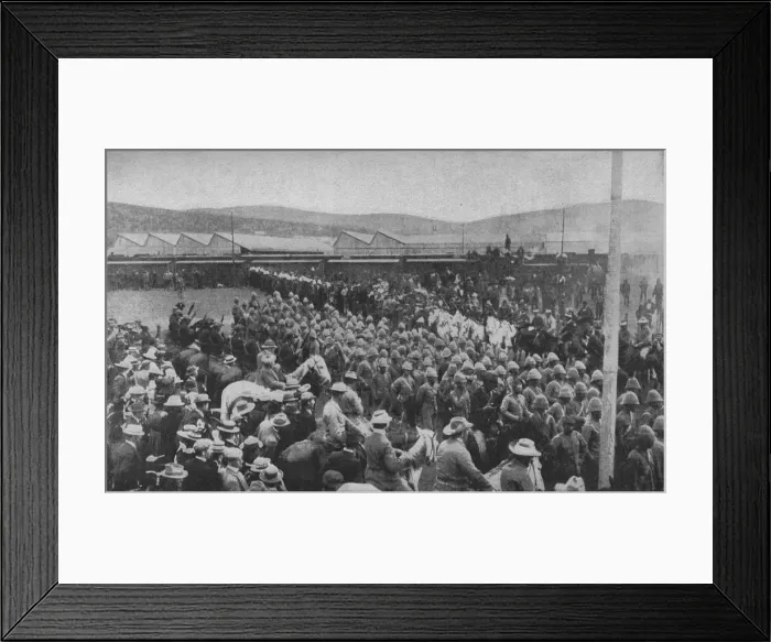 Framed Print : One of the Painful Incidents of the War: Captured British Troops Being Marched Into Pretoria, 1902 Framed Print : One of the Painful Incidents of the War: Captured British Troops Being Marched Into Pretoria, 1902