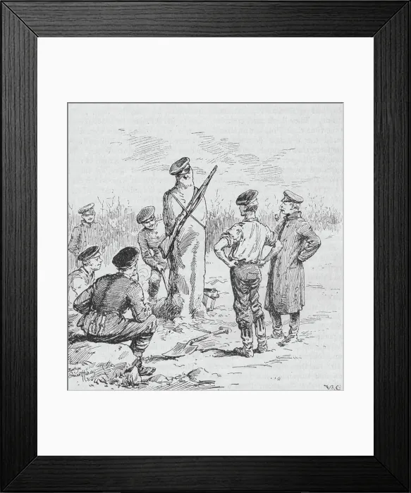 Framed Print : The German Soldiers Making Sentries Out of Clay, 1902. Artist: Evelyn Stuart Hardy Framed Print : The German Soldiers Making Sentries Out of Clay, 1902. Artist: Evelyn Stuart Hardy