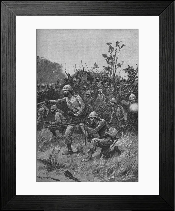 Framed Print : The Bonny Men Led The Advance, 1902. Artist: Richard Caton Woodville II Framed Print : The Bonny Men Led The Advance, 1902. Artist: Richard Caton Woodville II