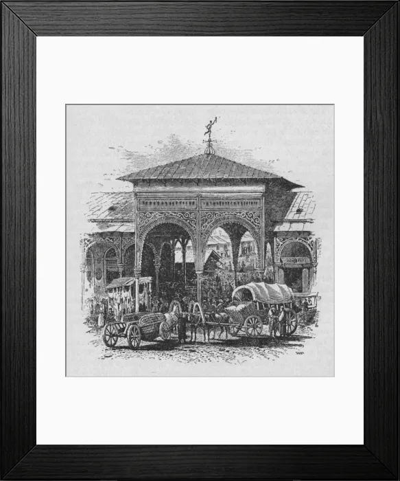 Framed Print : The Jews Market, Warsaw, 1902. Artist: Jatt Framed Print : The Jews Market, Warsaw, 1902. Artist: Jatt