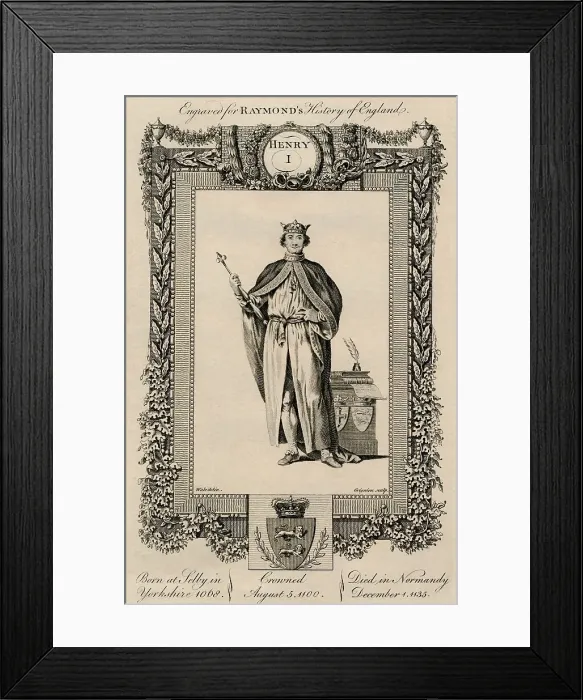 Framed Print : Henry I, (1068-1135), c1787 Framed Print : Henry I, (1068-1135), c1787