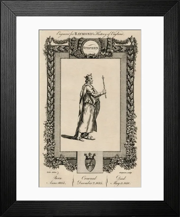 Framed Print : Stephen, (1092-1154), c1787 Framed Print : Stephen, (1092-1154), c1787