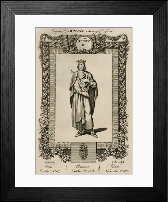 Framed Print : Henry III, (1207-1272), c1787 Framed Print : Henry III, (1207-1272), c1787