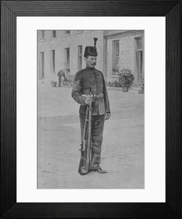 Framed Print : Sergeant, The Kings Royal Rifle Corps, c1880 Framed Print : Sergeant, The Kings Royal Rifle Corps, c1880
