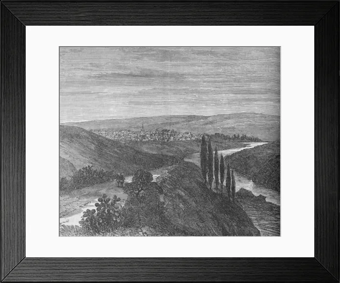 Framed Print : King Williams Town, from near the Aqueduct, c1880