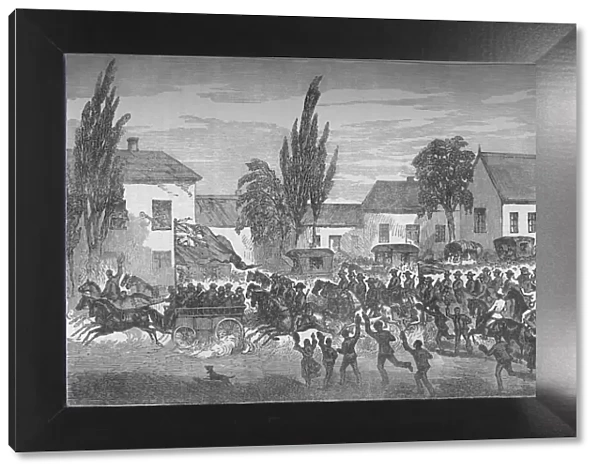 Oudtshoorn Mounted Volunteers Starting for the Eastern Frontier, c1880