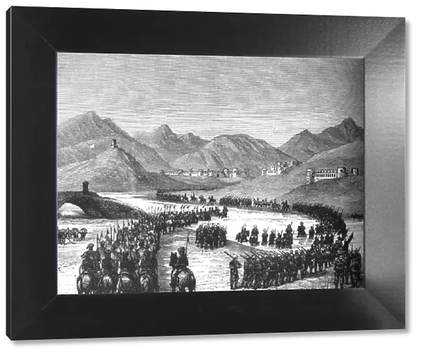 General Rosss Division crossing the Logar River on its way to meet Sir Donald Stewart, c1880