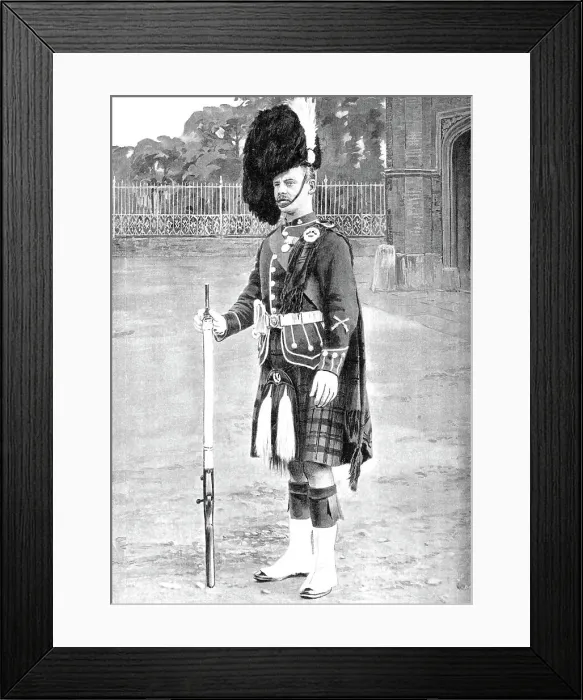 Framed Print : Colour-Sergeant, The Queens Own Cameron Highlanders, c1880. Artist: Gregory & Co