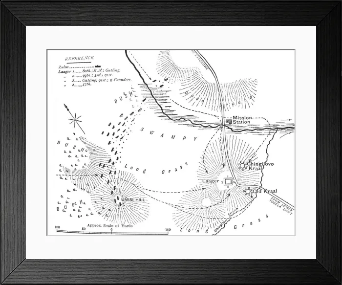 Framed Print : Plan of the Battle of Ghingilovo, c1880 Framed Print : Plan of the Battle of Ghingilovo, c1880