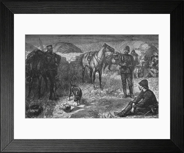 Framed Print : Prince Louis Napoleon and Party Before The Zulu Surprise, c1880 Framed Print : Prince Louis Napoleon and Party Before The Zulu Surprise, c1880