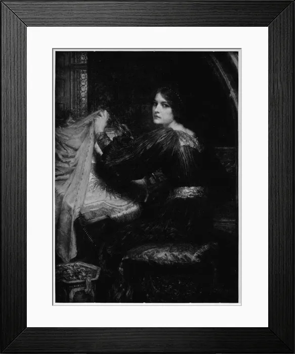Framed Print : The Emblem, 1902, (1917). Artist: Frank Dicksee Framed Print : The Emblem, 1902, (1917). Artist: Frank Dicksee