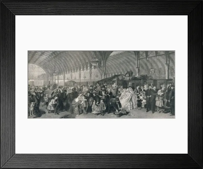 Framed Print : The Railway Station, 1862, (1917). Artist: William Powell Frith Framed Print : The Railway Station, 1862, (1917). Artist: William Powell Frith