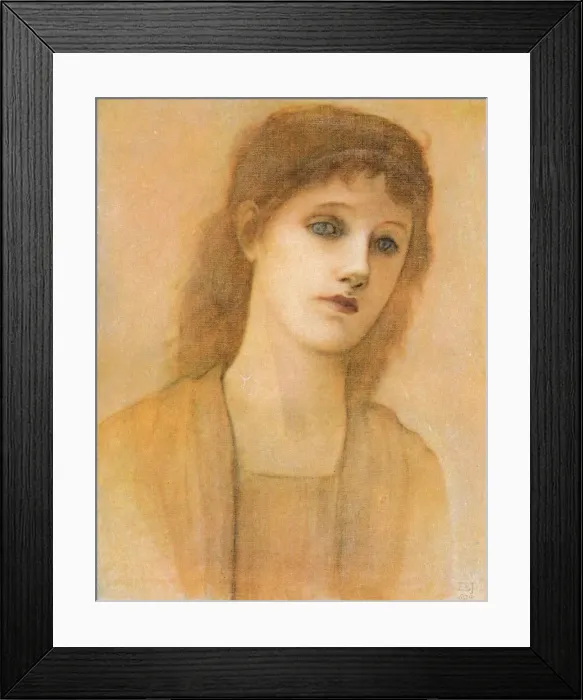 Framed Print : Study of a Head, 1878, (1917). Artist: Sir Edward Coley Burne-Jones Framed Print : Study of a Head, 1878, (1917). Artist: Sir Edward Coley Burne-Jones