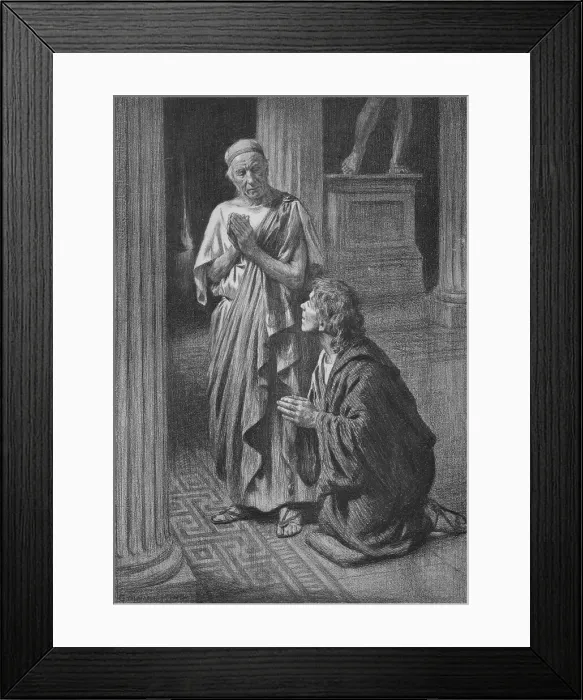 Framed Print : The Philosopher and his friend at Prayer, c1917, (1917). Artist: Gunning King Framed Print : The Philosopher and his friend at Prayer, c1917, (1917). Artist: Gunning King