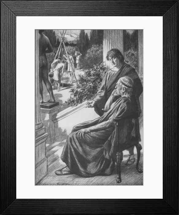 Framed Print : Demetrius Solves A Difficult Problem, c1917, (1917). Artist: Gunning King Framed Print : Demetrius Solves A Difficult Problem, c1917, (1917). Artist: Gunning King